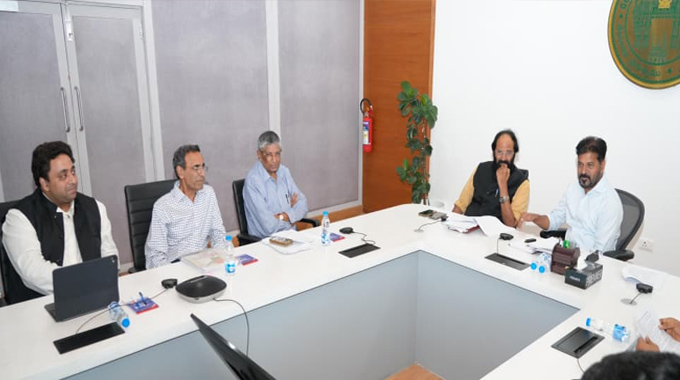 Chief Minister Revanth Reddy Holds Review With Senior Officials Of The Irrigation Department