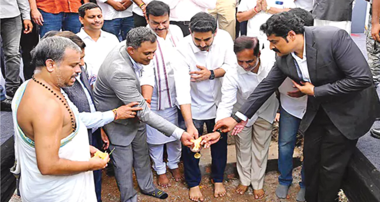 Nara Lokesh Lays Foundation For Sify Ai Edge Data Center