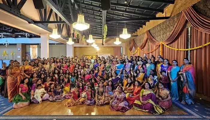 Bathukamma Celebrations At Mother Earth Temple In Scotland