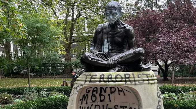 Mahatma Gandhis Statue Vandalized In London On Gandhi Jayanti 