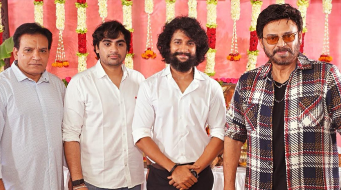 Natural Star Nani Stylish Director Sujeeth Nani34 Launched Grandly With Victory Venkateshs Clap
