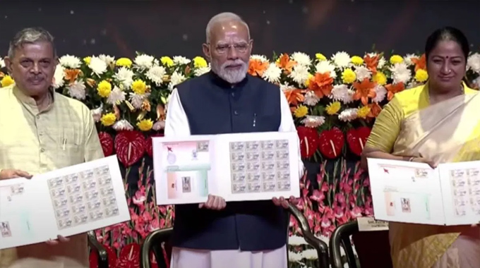 Pm Modi Releases Stamp Coin On Rss Centenary Celebrations 