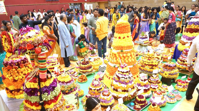 Telangana Canada Association Bathukamma Celebratios In Toronto