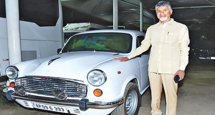 Ambassador: నా పాత్ర మిత్రుడు 393 అంబాసిడర్తో చంద్రబాబు Cm Chandrababu Recalls His Association With 393 Ambassador Car