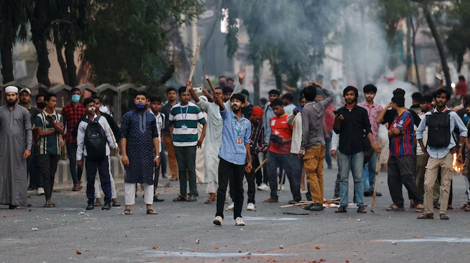 Tear Gas Batons Clashes Bangladesh On Boil After Sheikh Hasina Verdict