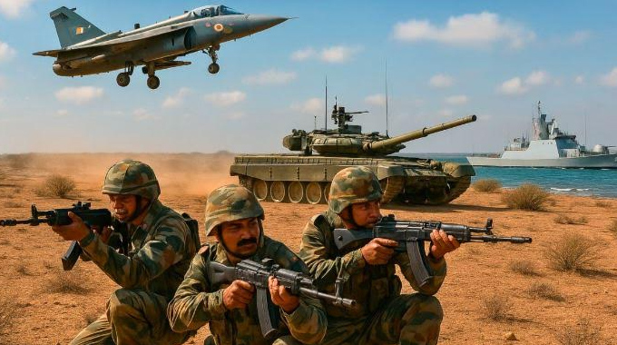 Pakistan Issues Naval Warning As India Begins Tri Services Exercise Near Sir Creek