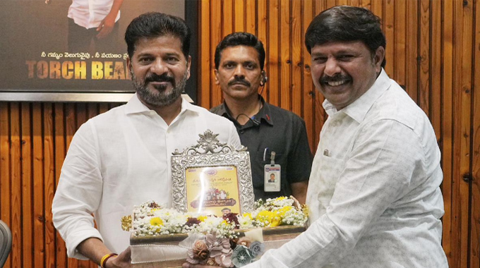 Maha Group Chairman Vamsi Krishna Invites Telangana Chief Minister Revanth Reddy To Sri Srinivasa Kalyana Mahotsavam