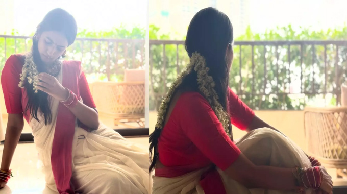 Niharika Looks Beautiful In A Saree