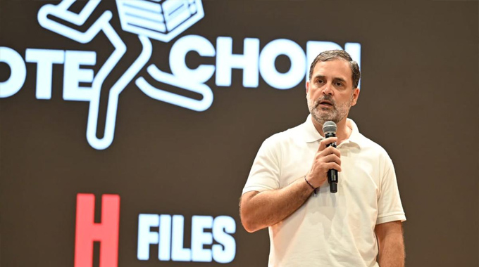 Rahul Gandhi Claims 25 Lakh Fake Votes And One Brazilian Models Face Used 22 Times To Vote