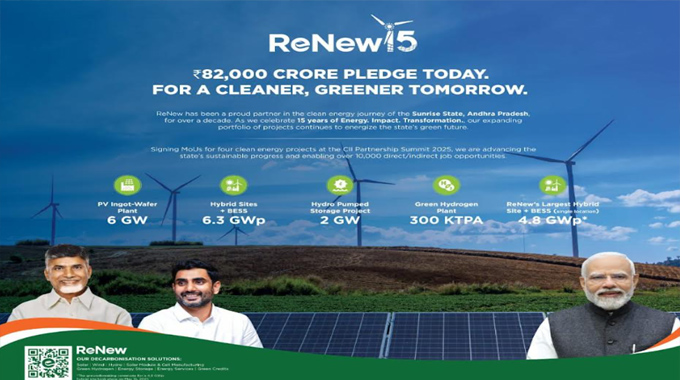 Renew Power To Invest %e2%82%b982000 Cr In Andhra Pradesh