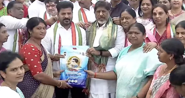 Revanth Reddy Distributed Indiramma Sarees