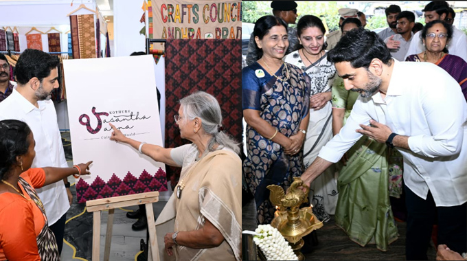 Minister Lokesh Inaugurates Handloom Textile Exhibition Vasantham 2025