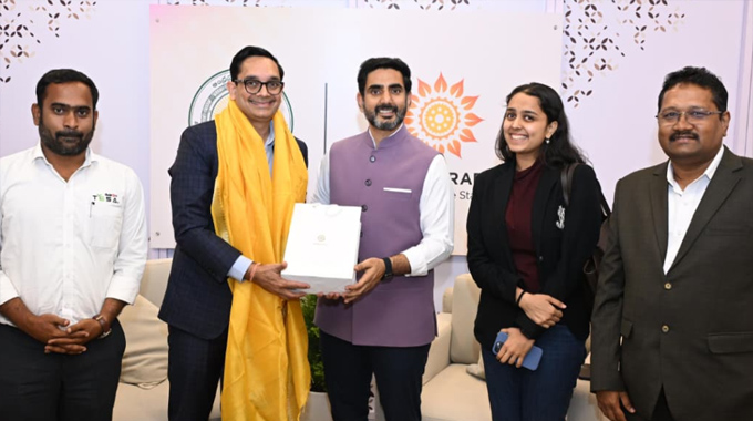 Minister Nara Lokesh Meets With Action Tesa Ceo Vivek Jain