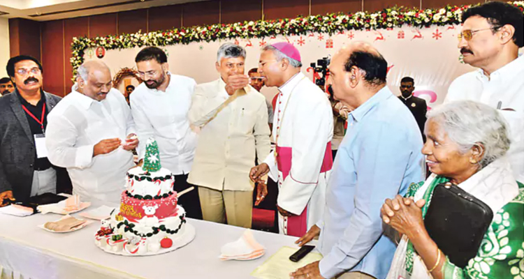 Cm Chandrababu Naidu Participation In Semi Christmas Celebrations 