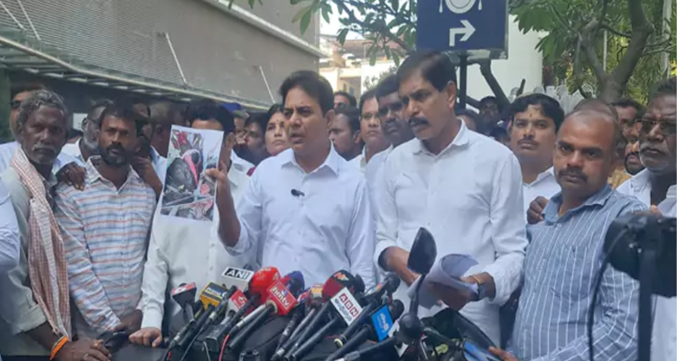 KTR: పోలీసులు తీరు మార్చుకోకపోతే మేం తిరగబడటం ఖాయం : కేటీఆర్ Ktr Comments On Somarpet Incident