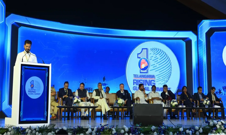Telangana Signs 35 Mous Worth %e2%82%b92 43 Lakh Crore On First Day Of Telangana Rising Global Summit 