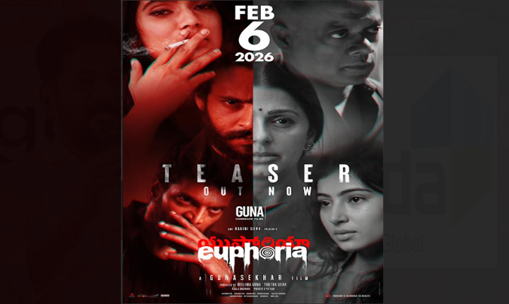 Guna Handmade Films Gunasekhars Euphoria Grand Release Worldwide On February 6th 2026 