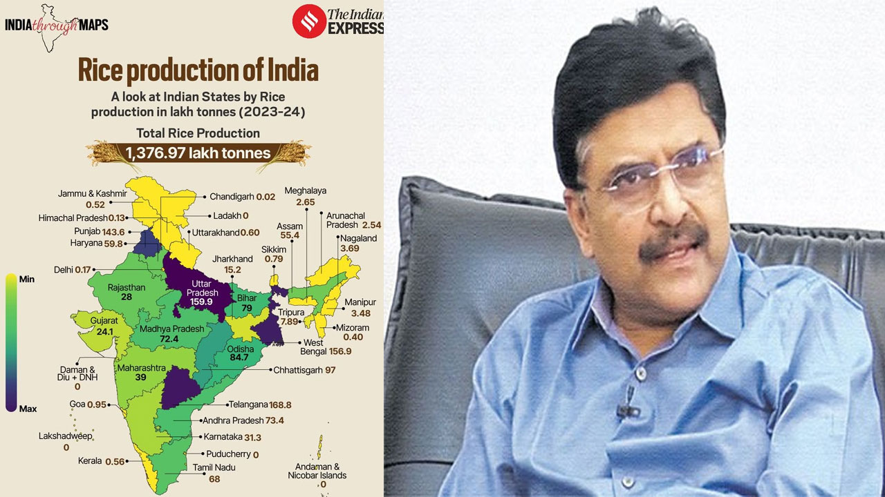 Former Ias Pv Ramesh Raises Concerns Aps Stagnant Rice Growth Vs Telanganas Record Surge