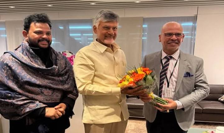 Cm Chandrababu Naidu Meets Indian Ambassador To Switzerland Mridul Kumar 