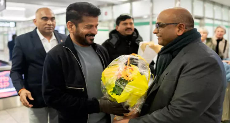 Chief Minister Revanth Reddy And His Team Have Arrived In Zurich