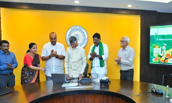 Cm Chandrababu Naidu In Review Of Agriculture And Allied Departments 