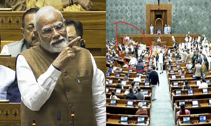 Pm Modi Speech Halted Amid Alleged Attack Plot In Lok Sabha