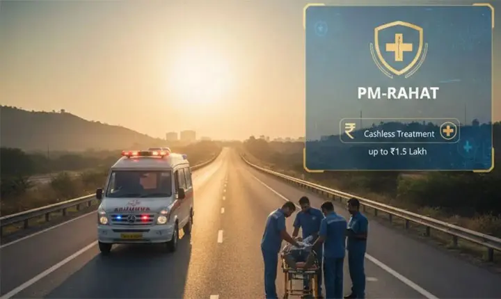 Pm Rahat Scheme Offers Up To 1 5 Lakh Cashless Treatment For Road Accident Victims During Golden Hour