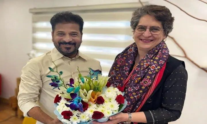 Cm Revanth Reddy Meets Priyanka Gandhi
