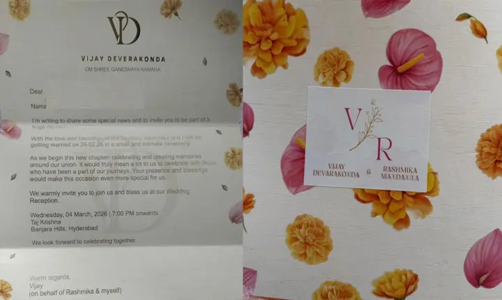 Vijay Rashmika: సోషల్ మీడియాలో వైరలవుతున్న విజయ్- రష్మిక వెడ్డింగ్ కార్డు Vijay Rashmika Wedding Card Goes Viral On Social Media