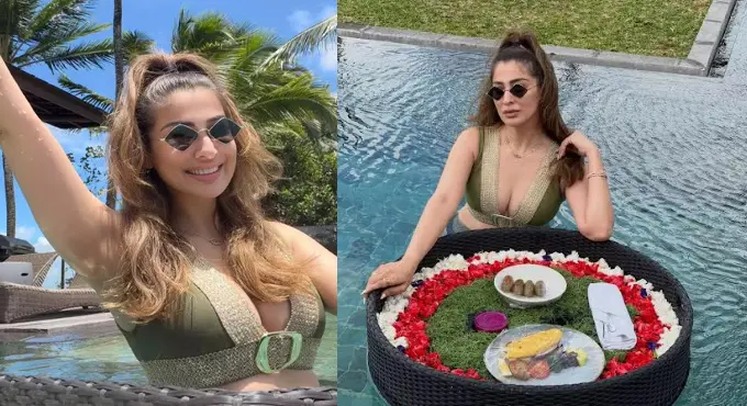 Laxmi Raai Hot In Swimming Pool 