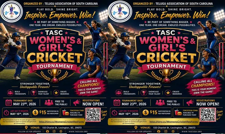 Tasc Announces Women And Girls Cricket Tournament 2026 In South Carolina 
