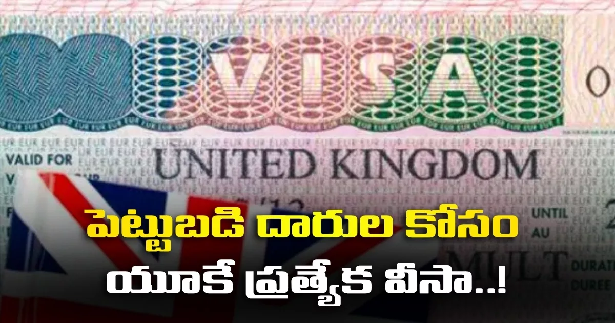 పెట్టుబడి దారుల కోసం యూకే ప్రత్యేక వీసా..! Uk Visa For Investors