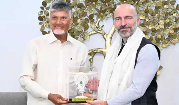 Uber Representatives Meet Cm Chandrababu And Minister Lokesh