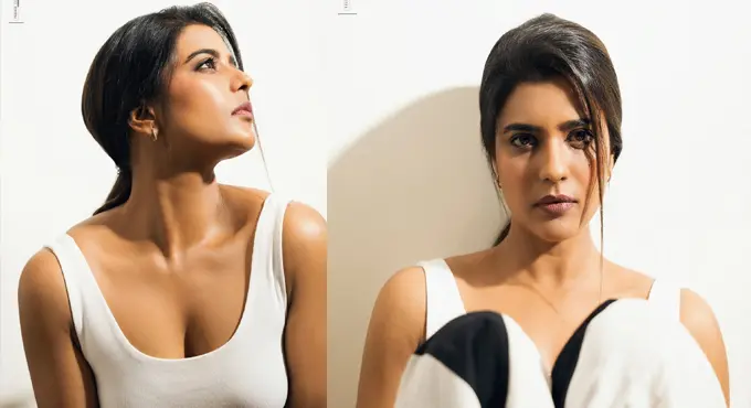 వైట్ టాప్ లో ఐశ్వర్యా గ్లామర్ ట్రీట్ Aishwarya Rajesh Glamour Treet