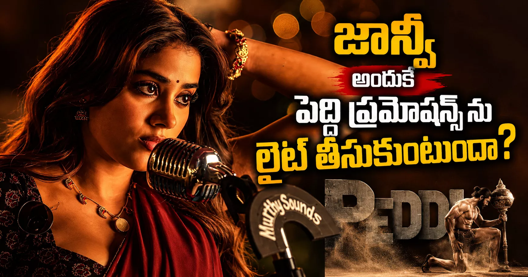 జాన్వీ అందుకే పెద్ది ప్రమోషన్స్ ను లైట్ తీసుకుంటుందా? Is That Why Janhvi Is Taking Big Promotions Lightly
