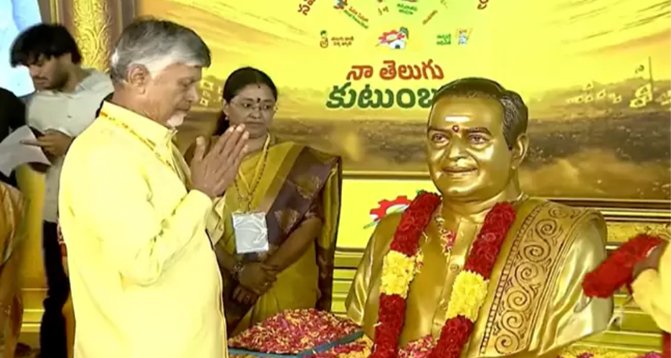 మంగళగిరిలో పసుపు సందడి.. ఘనంగా ప్రారంభమైన టీడీపీ మహానాడు