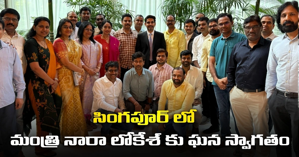 Nris Grand Welcome To Minister Nara Lokesh In Singapore 