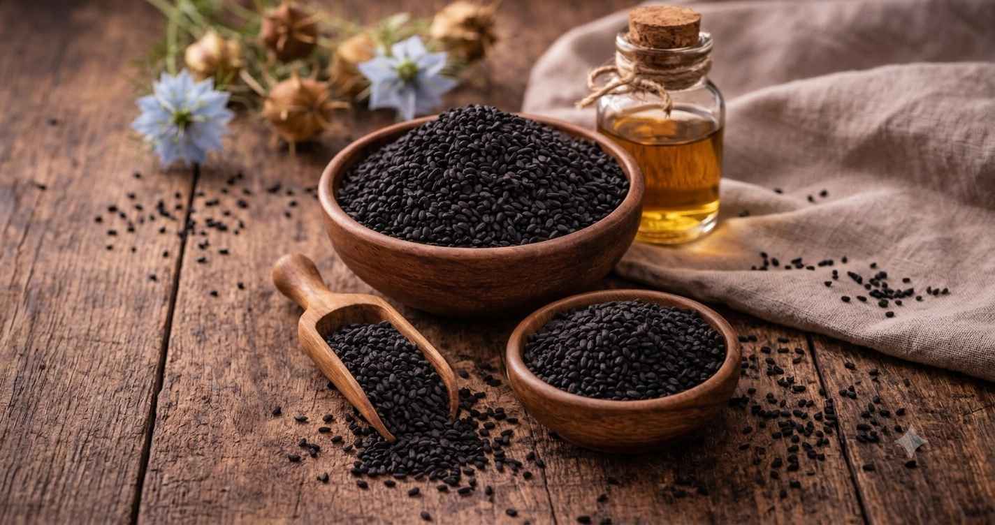 Black cumin nourishes the hair roots