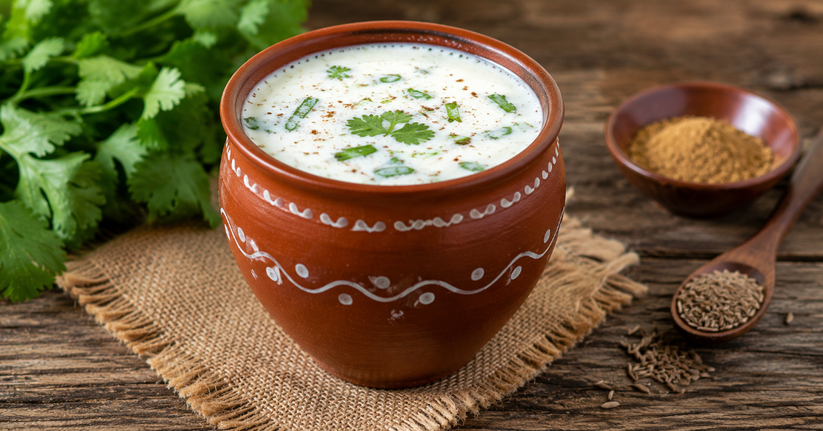 Drinking buttermilk in summer keeps the body cool.