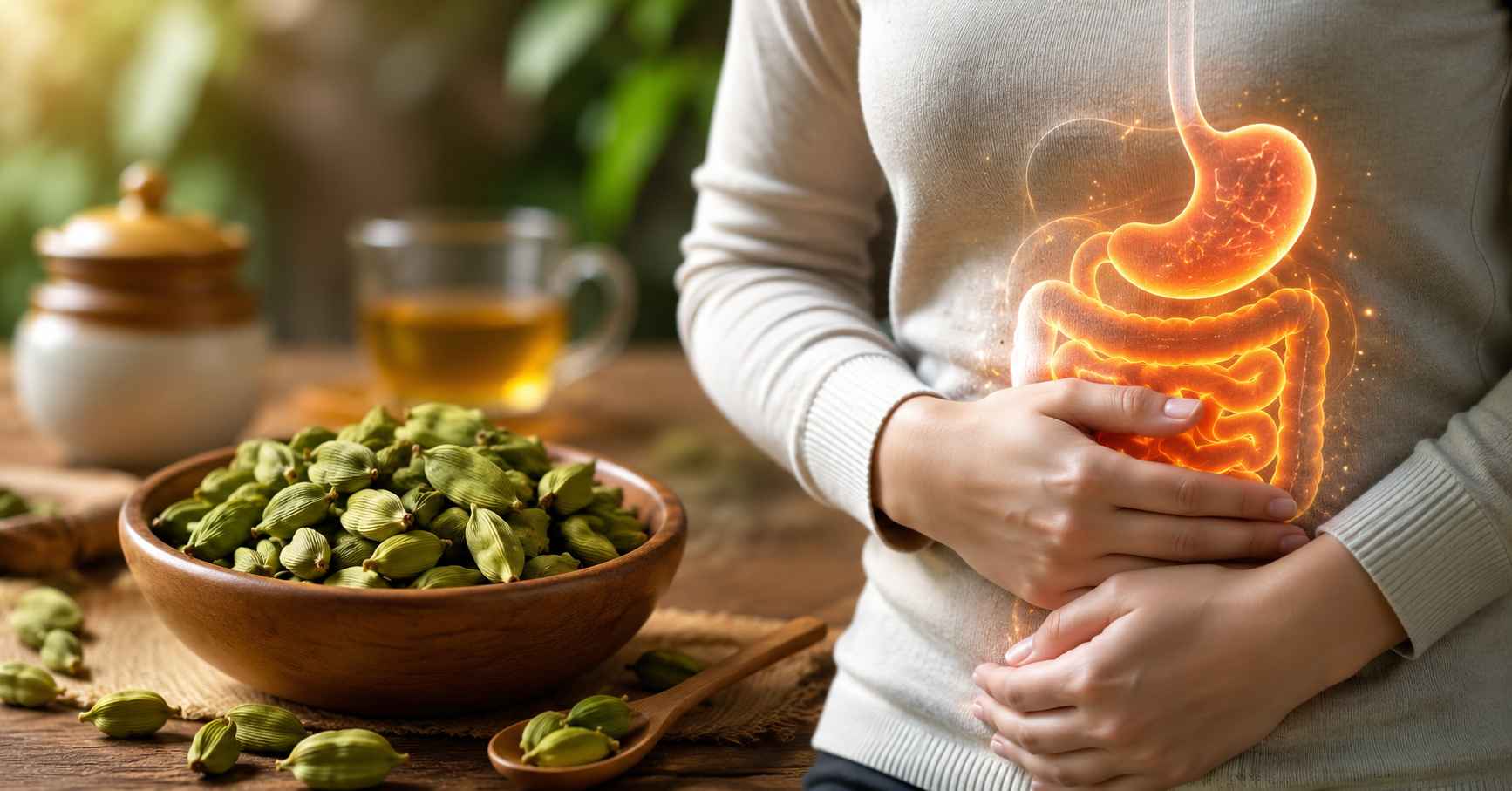 Chewing cardamom after dinner improves digestion