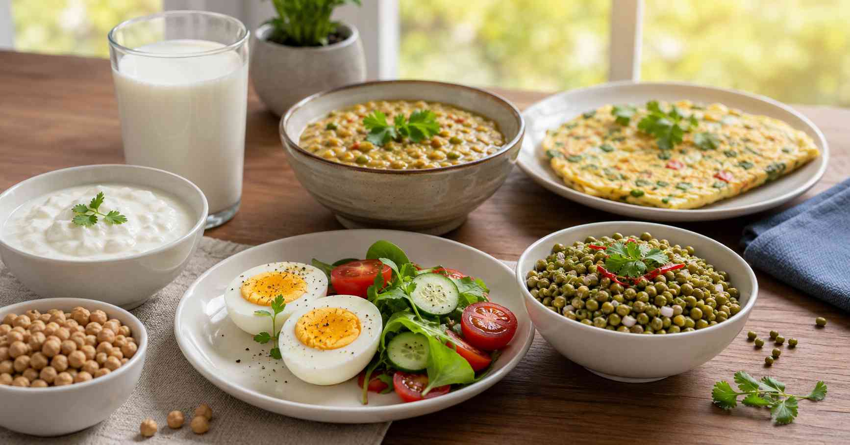Eat a high-protein meal in the morning
