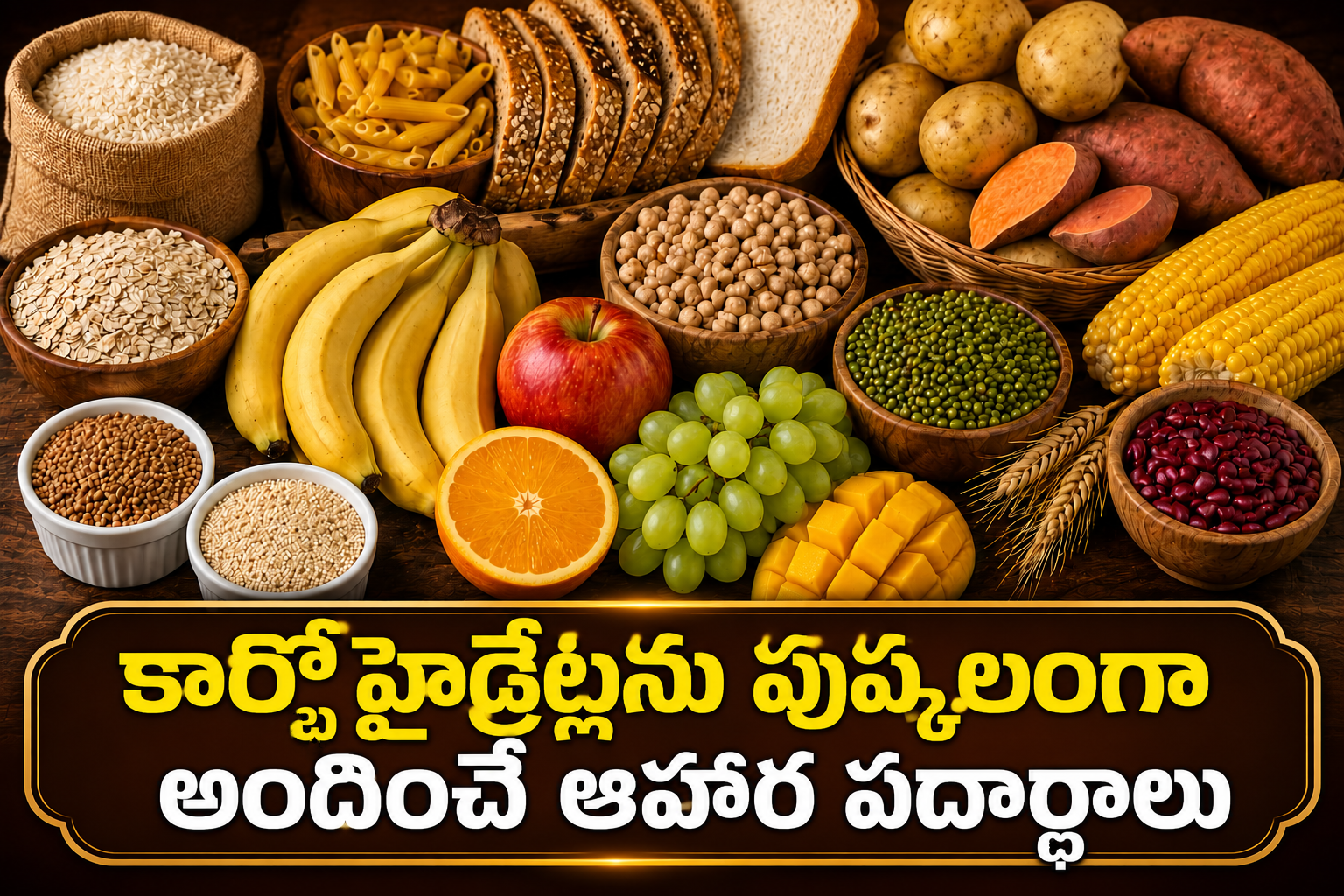 కార్బోహైడ్రేట్లను పుష్కలంగా అందించే ఆహార పదార్థాలు Foods Rich In Carbohydrates