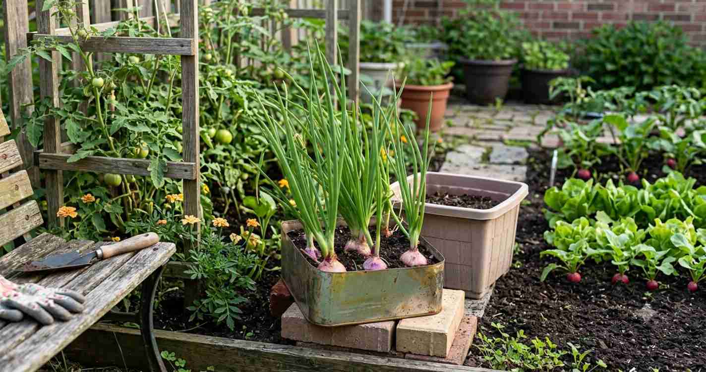 Green onions grow quickly
