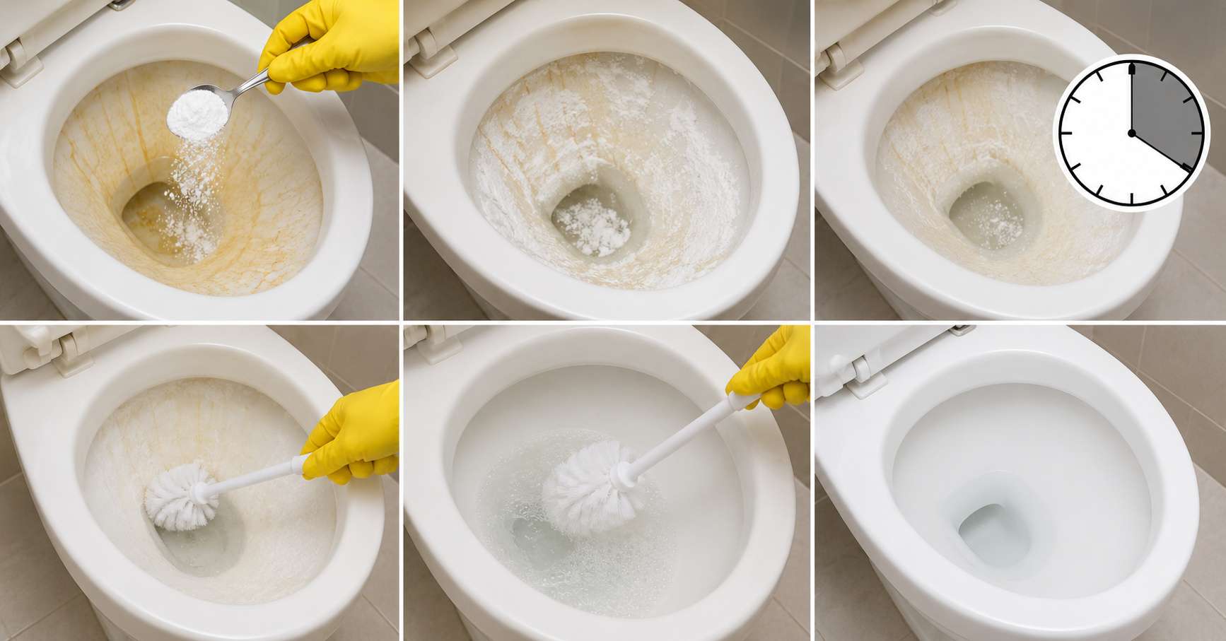 If left for 20 minutes, the citric acid starts working on the stains
