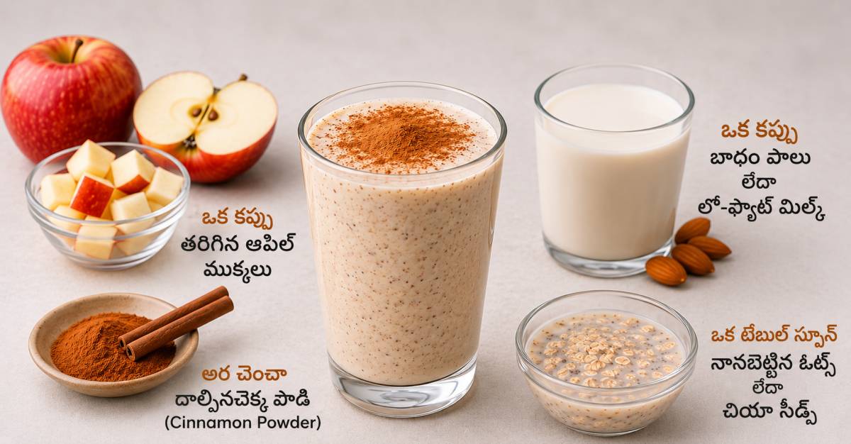 Ingredients needed for the smoothie