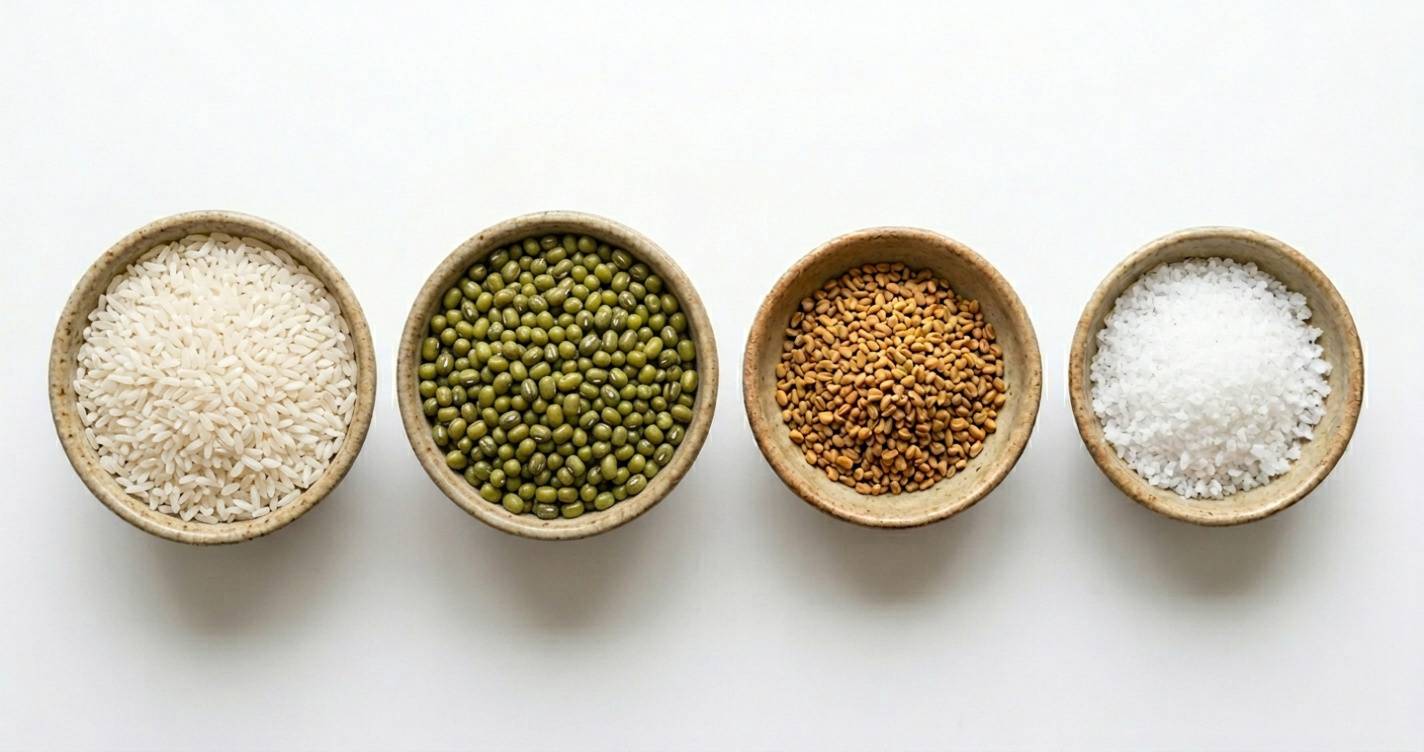 Ingredients required for dosa batter