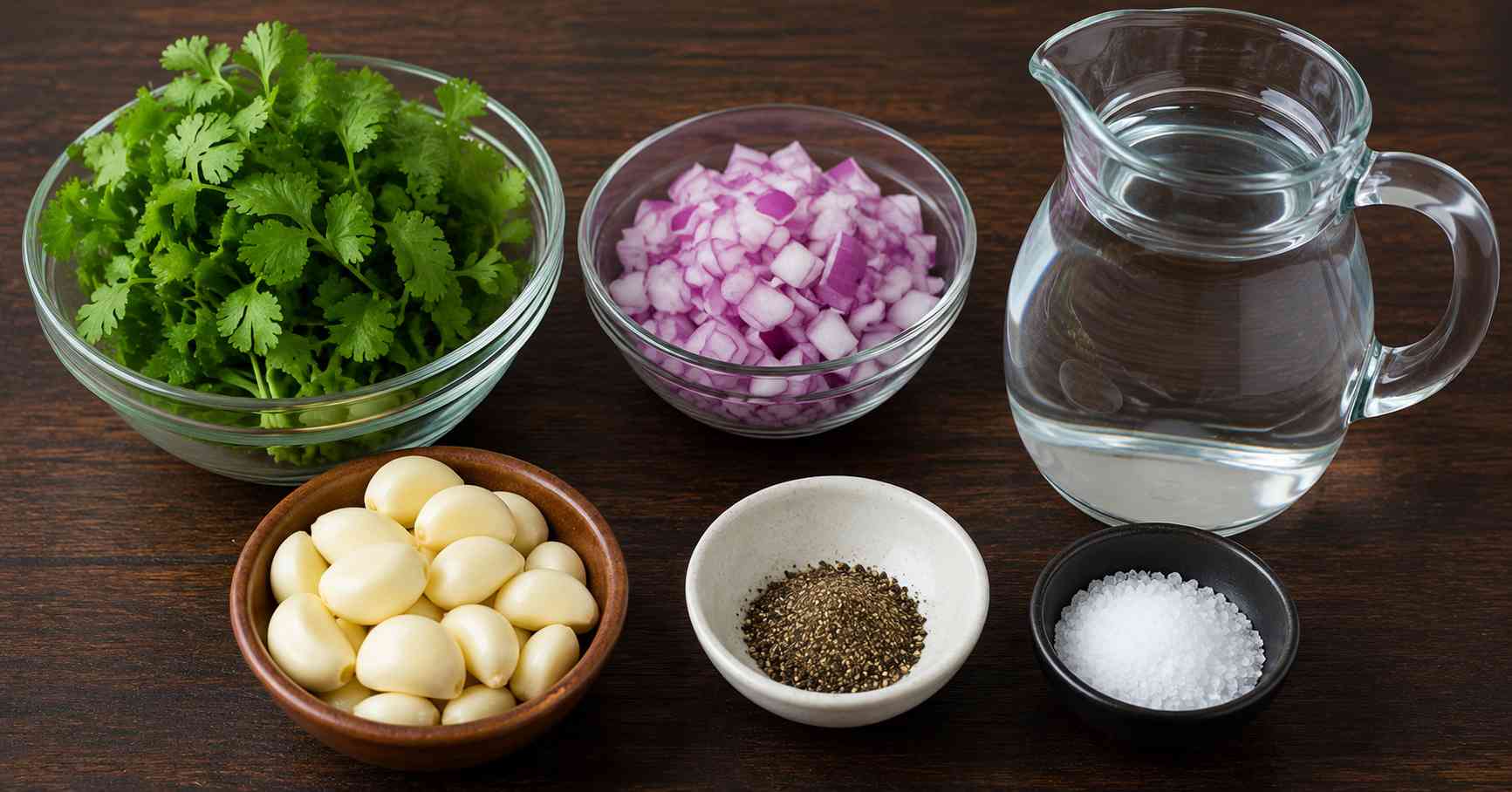 Ingredients required for the soup