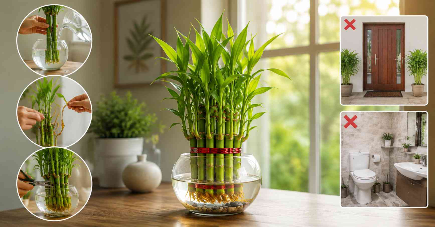It is important to keep the Lucky Bamboo plant clean