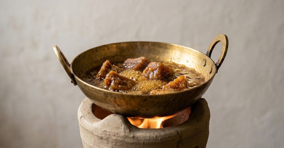 Jaggery making process