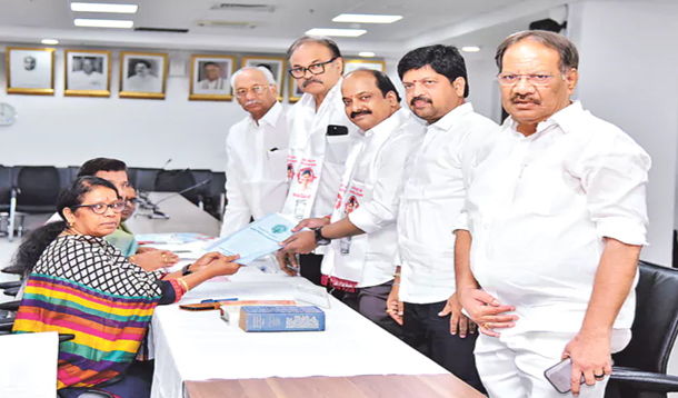 రాజ్యసభ అభ్యర్థిగా లింగమనేని నామినేషన్ Lingamaneni Ramesh Files Rajya Sabha Nomination On Behalf Of Janasena